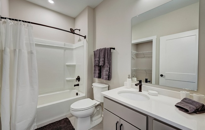 Midpoint Bathroom Tub & Vanity