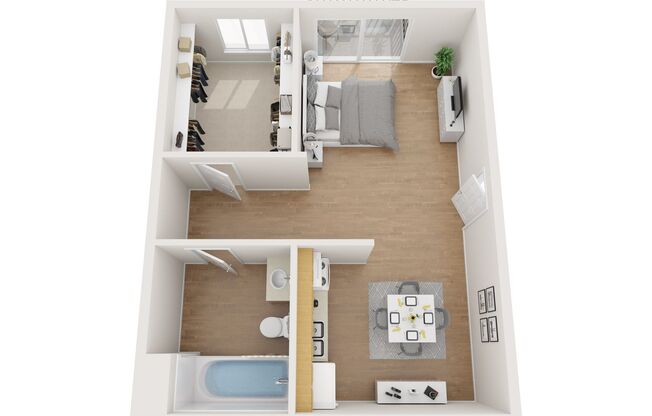 Studio, 1 bath, 400 sqft, $895