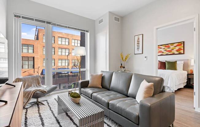 Living Room at 23rd Place Apartment, Chicago, IL