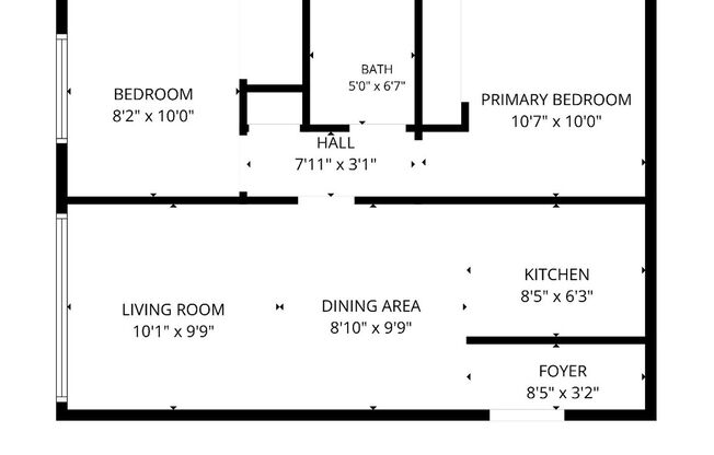 2 beds, 1 bath, 700 sqft, $1,250, Unit 02A