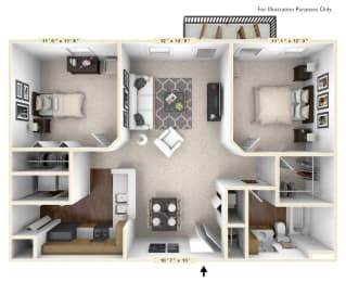 2 beds, 1 bath, 872 sqft, $1,712