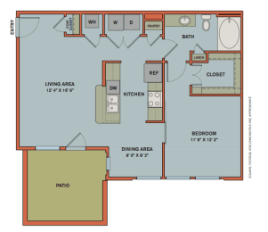1 bed, 1 bath, 805 sqft, $2,220