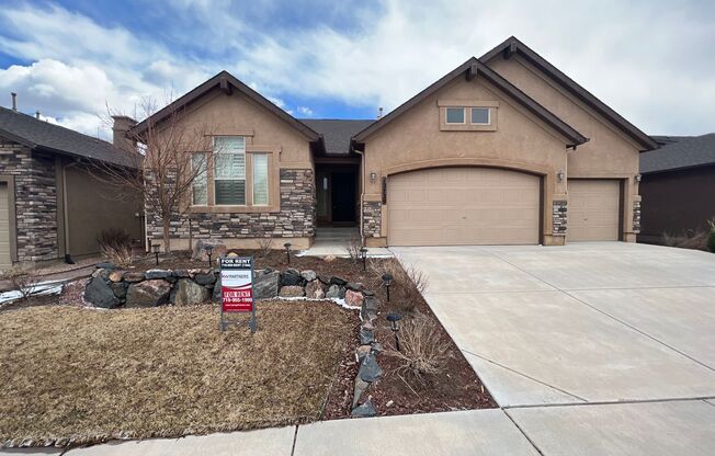 Beautiful 5 Bedroom Ranch Style Home in Flying Horse with a 3 Car Garage!