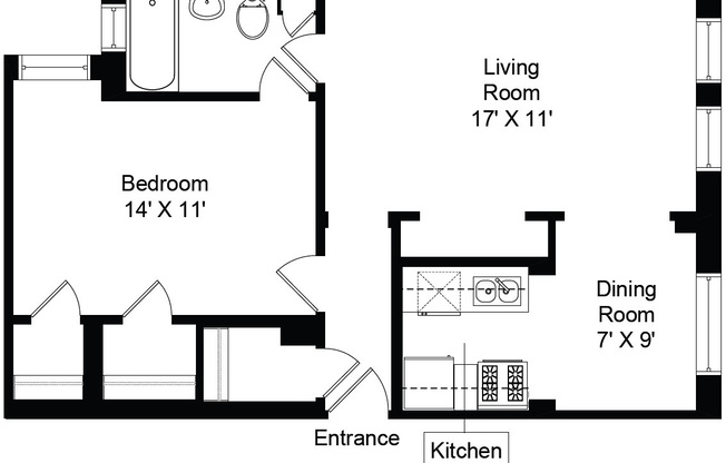 1 bed, 1 bath, 700 sqft, $1,795, Unit 429-305