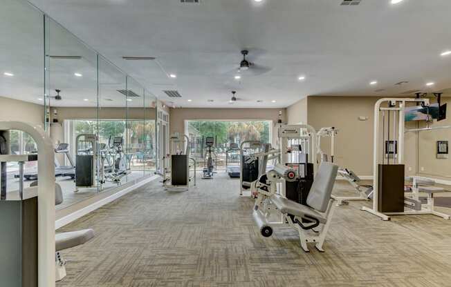 the gym at the preserve at green valley apartments