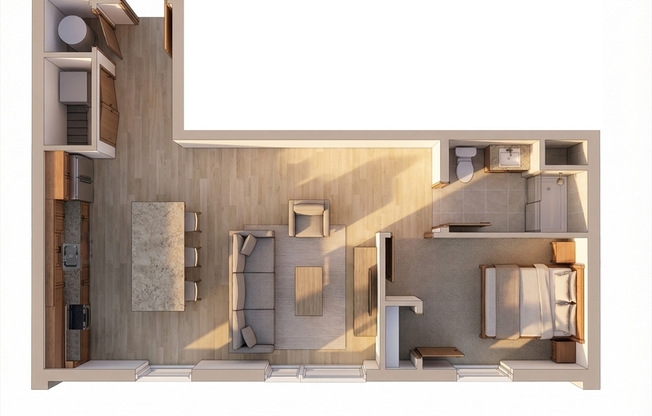 1 bed, 1 bath, 644 sqft, $2,975, Unit 203