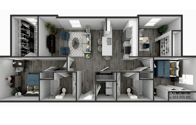 2 beds, 2 baths, 982 sqft, $1,695, Unit 431