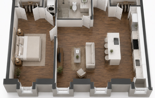 1 bed, 1 bath, 590 sqft, $1,623, Unit PH-11