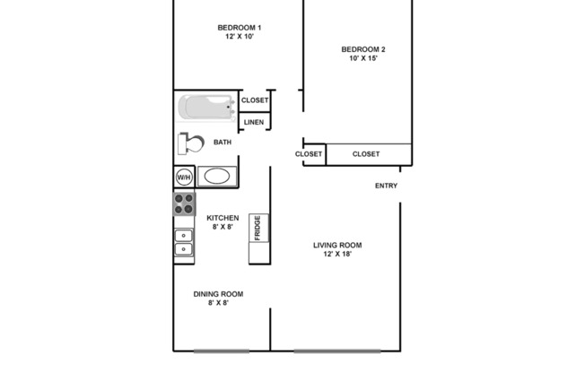 2 beds, 1 bath, 768 sqft, $1,445, Unit C-021