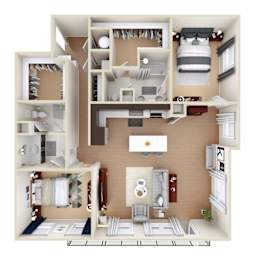 2 beds, 2 baths, 1,421 sqft, $3,926