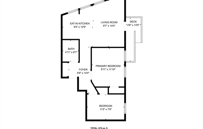 2 beds, 1 bath, 679 sqft, $3,650, Unit 10