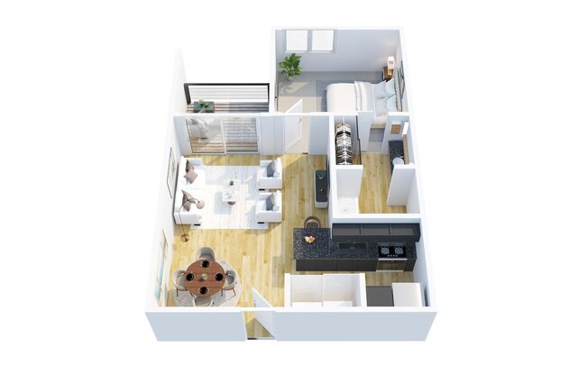 1 bed, 1 bath, 720 sqft, $1,325, Unit 404