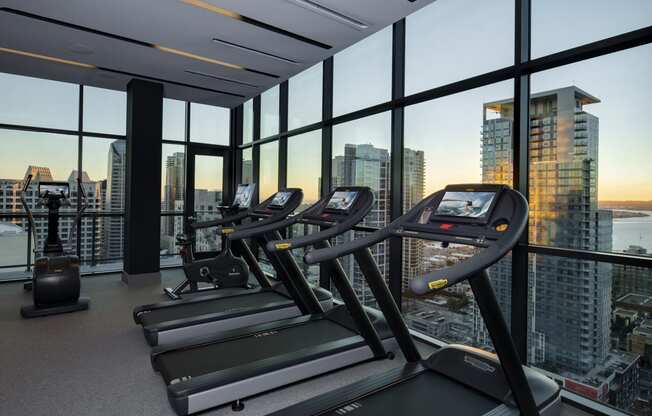 fitness center views at Luma