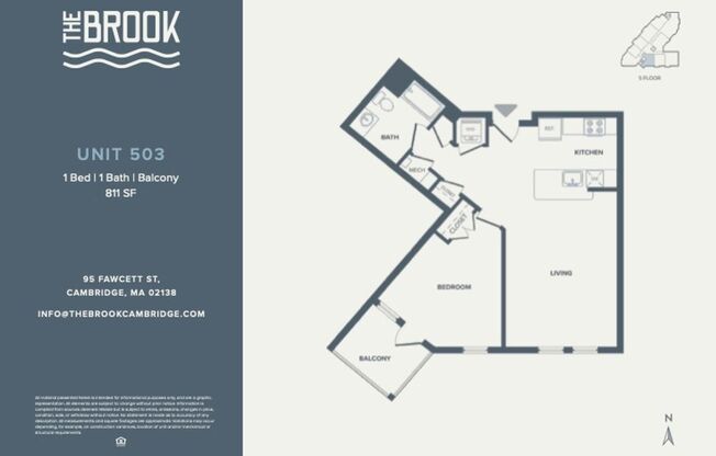 1 bed, 1 bath, 810 sqft, $2,800, Unit 403