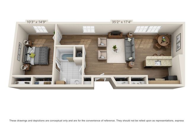 1 bed, 1 bath, 825 sqft, $2,160, Unit 415