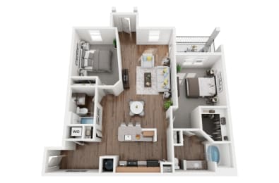 2 beds, 2 baths, 1,255 sqft, $1,770