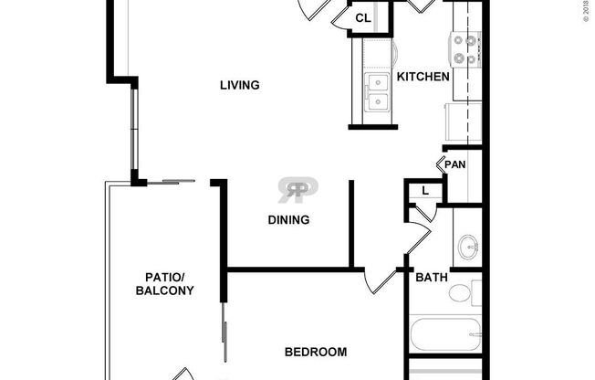 1 bed, 1 bath, 650 sqft, $975