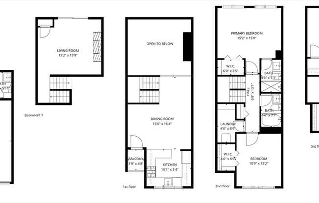 4 beds, 3.5 baths, 1,900 sqft, $5,800, Unit T8
