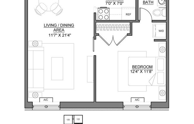 1 bed, 1 bath, $2,250