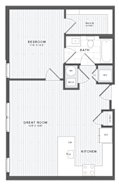 1 bed, 1 bath, 783 sqft, $2,518