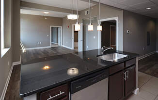 Model Suite at The Residences at Hanna in Cleveland OH - Kitchen