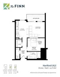 Studio, 1 bath, 642 sqft, $1,695