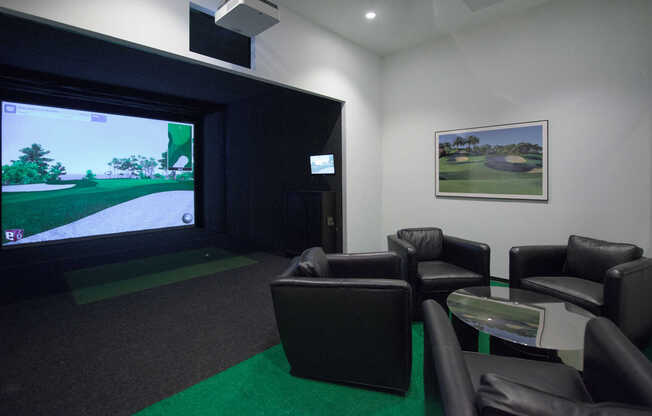 Golf Simulator and Game Room