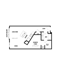 Studio, 1 bath, 737 sqft, $1,587