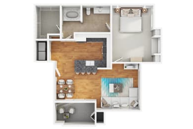 1 bed, 1 bath, 761 sqft, $1,524