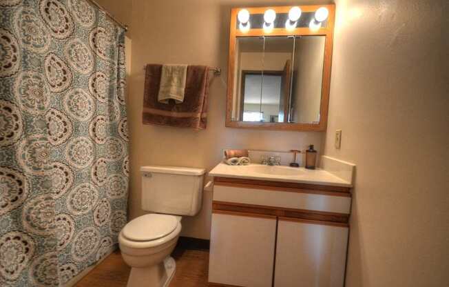 a bathroom with a toilet and a sink and a shower