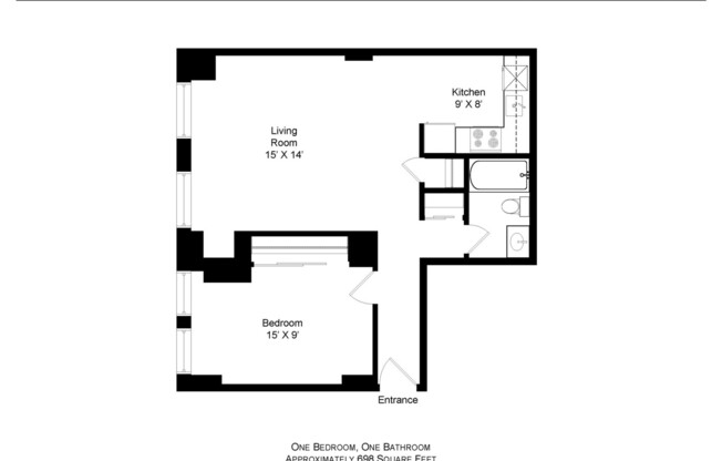 1 bed, 1 bath, 700 sqft, $1,895, Unit 10A