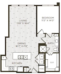1 bed, 1 bath, 960 sqft, $1,626
