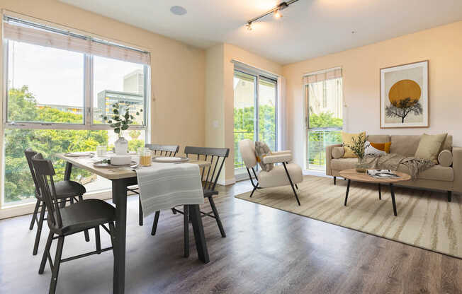 Living Room with Hard Surface Flooring