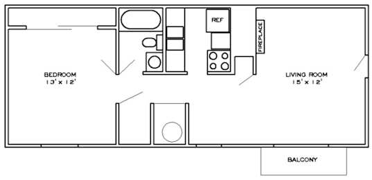 1 bed, 1 bath, 677 sqft, $875