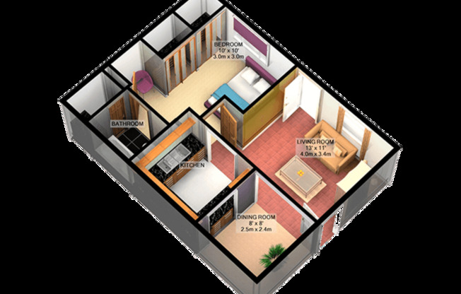1 bed, 1 bath, 520 sqft, $850