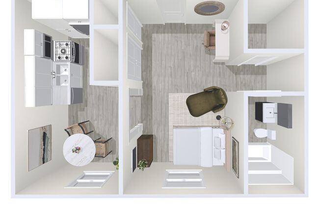 Studio, 1 bath, $895, Unit 507