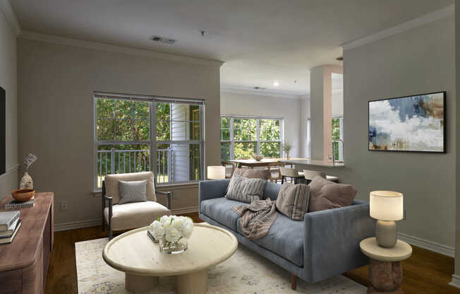 Living Room with Hard Surface Flooring