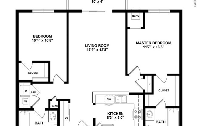 2 beds, 2 baths, 1,020 sqft, $1,800