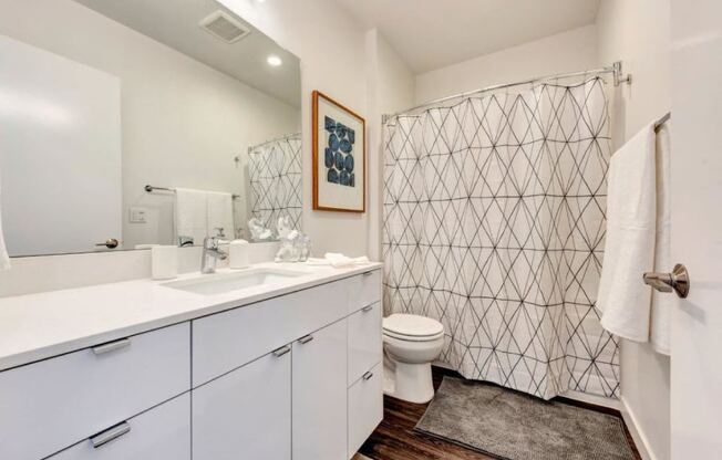 White bathroom interiors