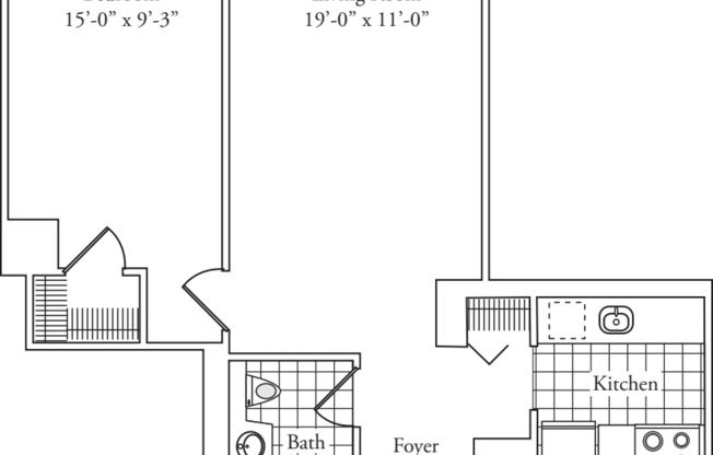 1 bed, 1 bath, 594 sqft, $4,266, Unit 17J