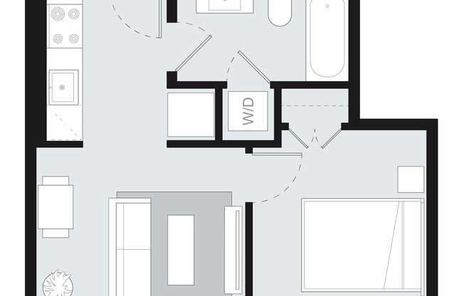 1 bed, 1 bath, $1,345, Unit N-409