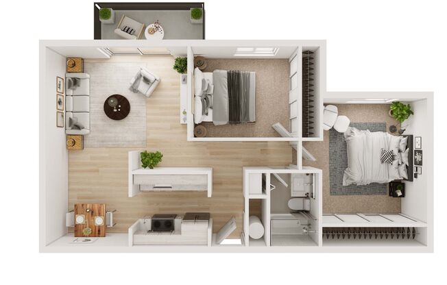 2 beds, 1 bath, 935 sqft, $1,725, Unit 407