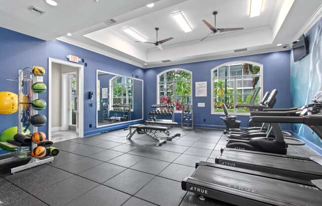 Machines and Equipment in Fitness Center at Verona at Boynton Beach Apartments in Boynton Beach, FL 33426