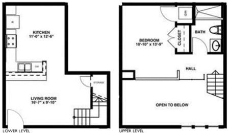 1 bed, 1 bath, 563 sqft, $1,116