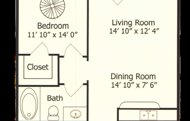1 bed, 1 bath, 846 sqft, $1,526, Unit 317