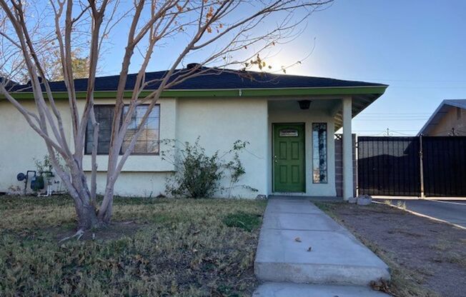 Single story home with RV Parking and huge lot.