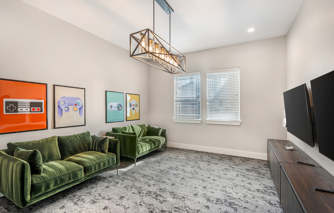 Modern Game Room with Gaming Consoles