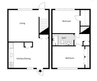 2 beds, 1 bath, 837 sqft, $1,600