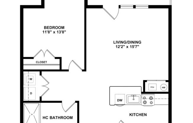 1 bed, 1 bath, 758 sqft, $2,300