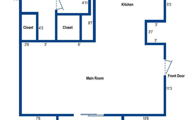 Studio, 1 bath, 504 sqft, $910, Unit Unit 0614